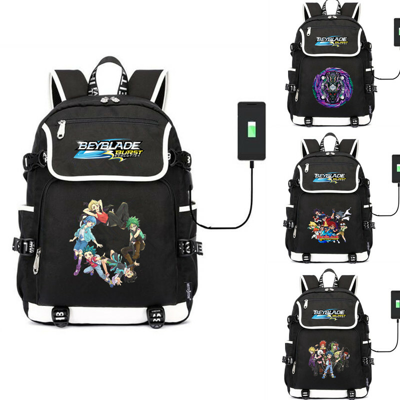 Mochila escolar Beyblade Burst Evolution Team para niños puerto de carga  USB bol