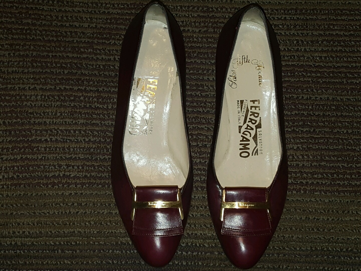 SALVATORE FERRAGAMO FIFTH AV WOMEN PUMP CL CL CL 7.5 B BURGUNDY LEATHER MADE IN ITALY badca7 SALVATORE FERRAGAMO FIFTH AV WOMEN PUMP CL CL CL 7.5 B BURGUNDY LEATHER MADE IN ITALY badca7
