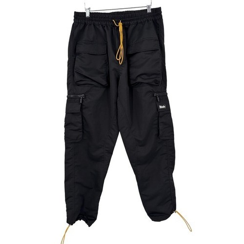 RHUDE Cargo Pants Drawstring Waist Pockets Black Casual Mens Size 2XL