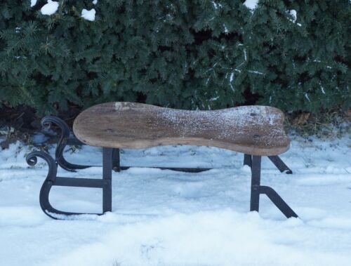Antique Black Cast Iron & Wood Children's Sled - Picture 4 of 10
