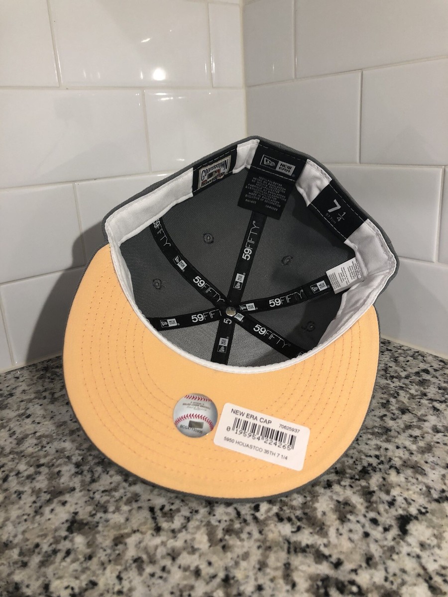 【海外限定】NEW ERA 59FIFTY Houston Astros 35yearsGray&Peach Houston Astros 35 Years New Era 59Fifty Fitted Hat (Chrome
