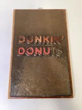 Dunkin Donuts Metal Store Sign 11x7 