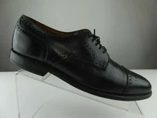 ALLEN EDMONDS Sanford Cap Toe Derby Oxford Men 10 D Black USA Made