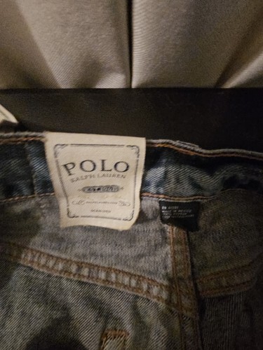 NUEVO Polo Ralph Lauren Jake Jeans Para Hombres 33x30 Azul Denim De Colección Nuevo de Lote Antiguo - Imagen 10 de 12