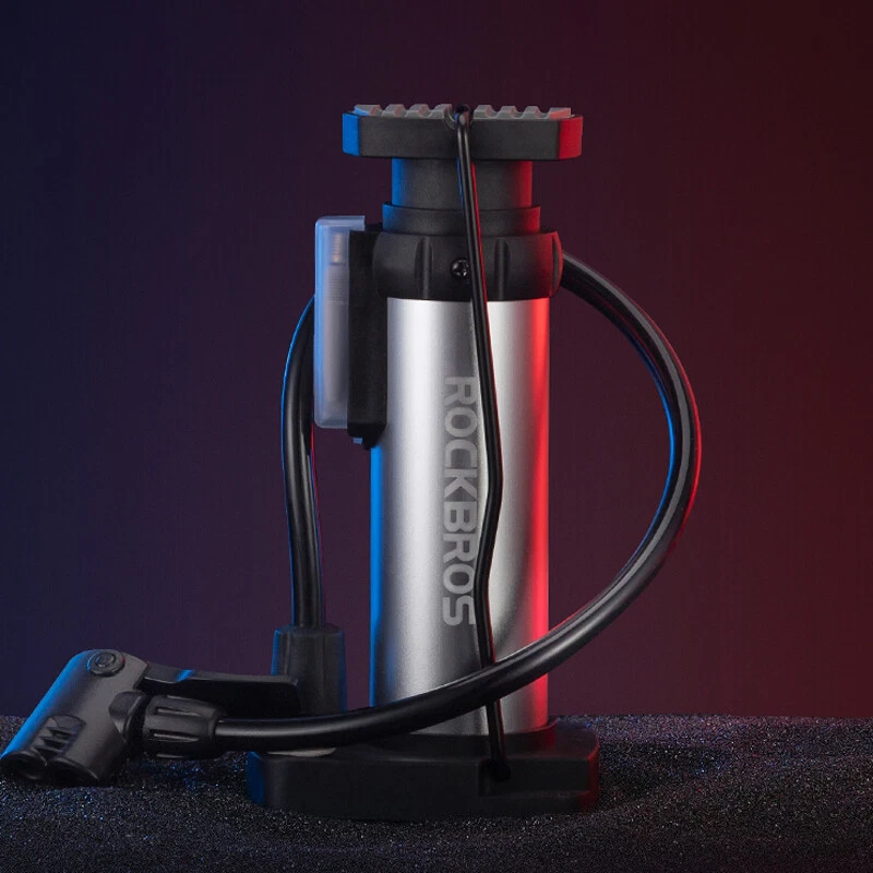 ROCKBROS Bomba de Bicicleta Bomba de Piso para Bicicleta Cabezal de Válvula Inteligente 80PSI Bombas de Neumáticos Portátil Foto 2 de 4