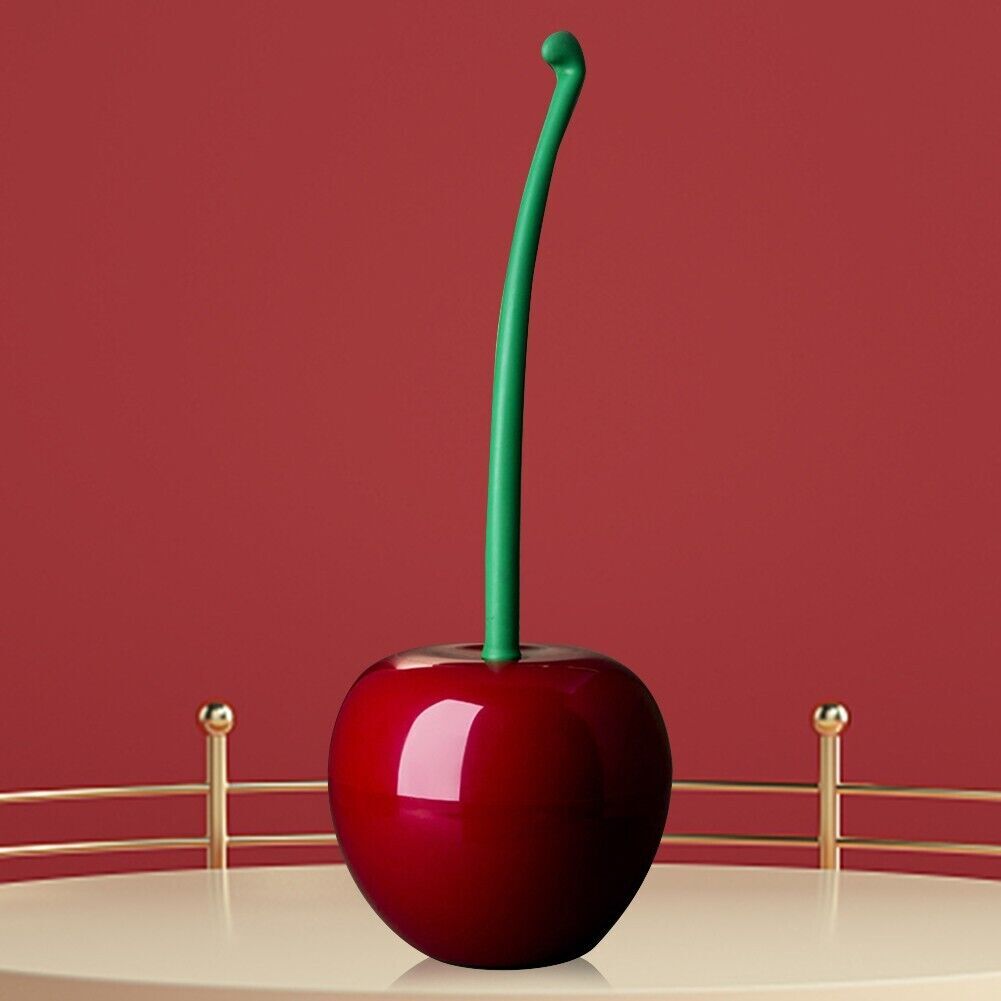 Cherry Shaped Toilet Brush And Holder Set Standing WC Bathroom Cleaning