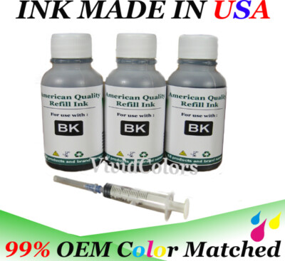3x30ml Black refill ink for HP 902 902XL OfficeJet Pro 6968 OfficeJet Pro 6978