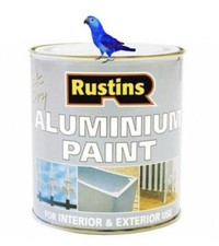 Image of Rustins Quick Dry Aluminium Paint 250ml For Wood & Metal Interior & Exterior Use