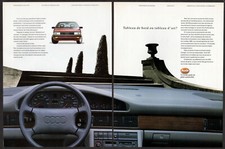 1989 AUDI 200 Quattro Vintage Original 2 page Print AD | Red car dashboard photo