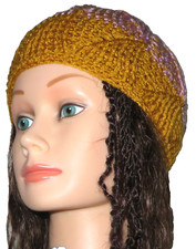 New Handmade Crochet Yellow Size S (20 Inches Circumference) Waves Beanie Hat