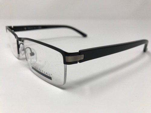 Essential Eyewear Eyeglasses EN1148 Black Metal 53-18-140mm Half Rim JN44