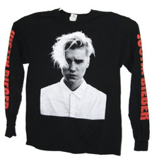 Justin Bieber Purpose World Tour Concert Long Sleeve Shirt Size Med Black 2016