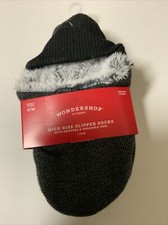    Wondershop Unisex High Rise Slipper Socks with Grippers  Huggable Heel S/M