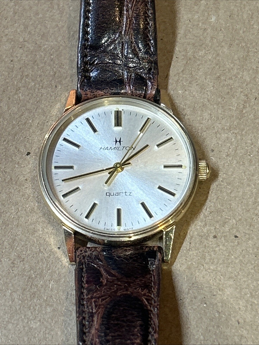 Vintage 10k Gold Filled Hamilton Masterpiece Men's Qrtz Western