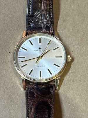 Vintage 10k Gold Filled Hamilton Masterpiece Men's Qrtz Western