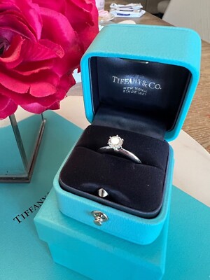 Tiffany & Co 0.61ct Platinum Round Cut Diamond Solitaire