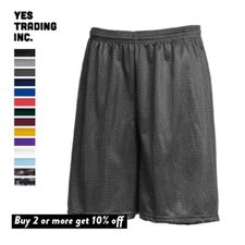 HILL SPORTS MENS LIGHTWEIGHT MESH SHORTS 2 POCKET BASEKETBALL SHORTS GYM (S-5XL)