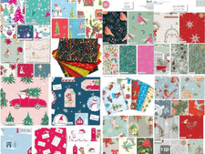 The Craft Cotton Co. Christmas Print 45x55cm Wide 100 Cotton Fat Quarters