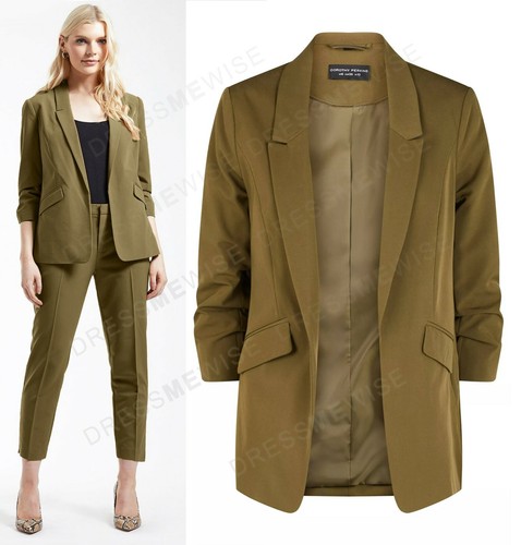 Ruched Sleeve Blazer Jacket \u0026 Trousers 