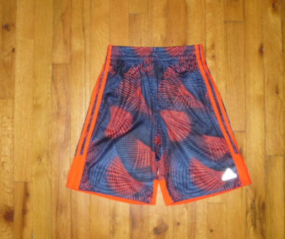 Youth Boy's Adidas Climalite Athletic Orange/Navy Blue Shorts Size