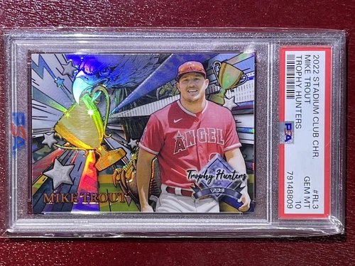 2022 Stadium Club Mike Trout Trophy Hunters Refractor Gem Mt 10 #RL3