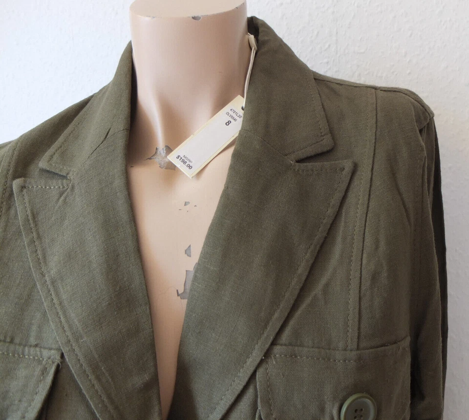 * MAX STUDIO LONDON eleganter Leinen Blazer 8 M 38 NEU Olivia - Bild 2 von 4
