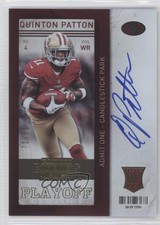 2013 Contenders Short Print Rookies Playoff Ticket 71/99 Quinton Patton Auto 0b2