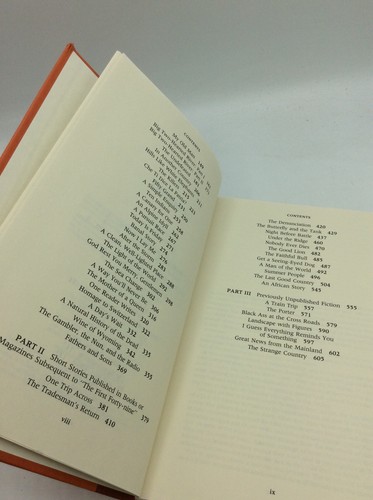 THE COMPLETE SHORT STORIES OF ERNEST HEMINGWAY - 1987 - fiction - Picture 4 of 6