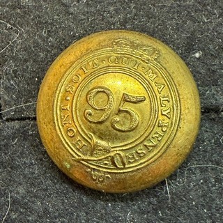 Victorian 95th (Derbyshire) Regiment of Foot officers coatee button British Army