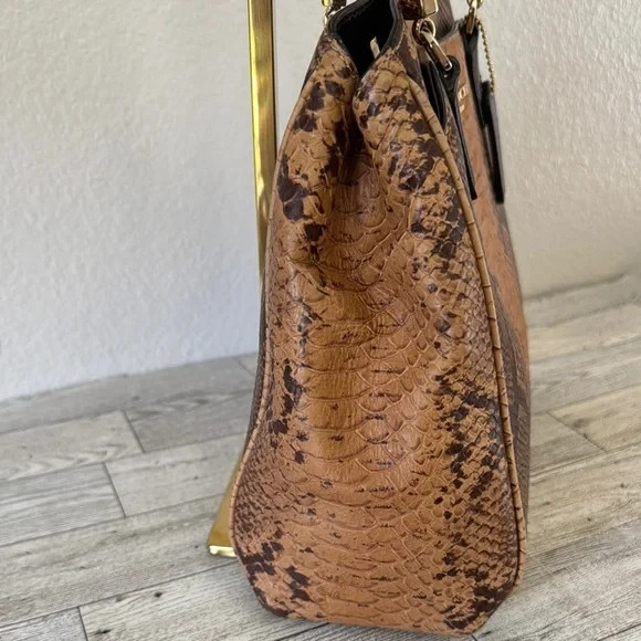 Coach Minetta Python Embossed Leather Crossbody B… - image 5