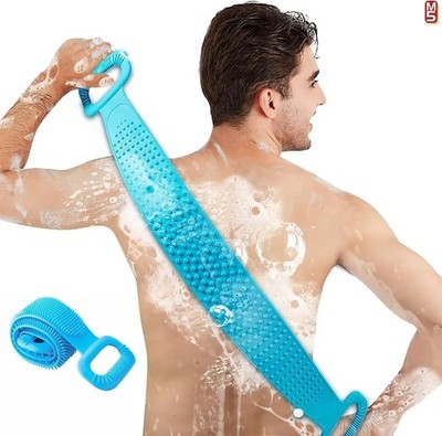 Silicone Back Scrubber Soft Double-sided Use for Bath & Massage Skin Clean Brush