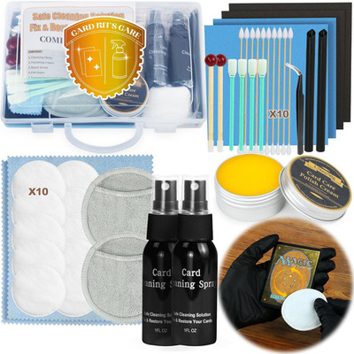 Card Care Clean Kit, Card Cleaning and Polishing Restoration with Plastic Case, 