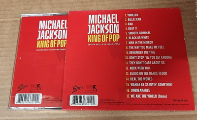MICHAEL JACKSON King of Pop CD SPAIN EDITION ULTRA RARE OUTER RED