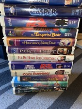 LOT OF 12 Kids VHS Tapes Classic Collection Vintage Clamshells Disney  More