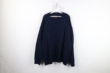Vintage 90s Eddie Bauer Mens xL Faded Heavyweight Snowflake Knit Sweater Cotton