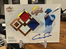 2024 Leaf Trinity Baseball Cam Smith Prospect RC Patch Auto #5/5 The Cycle