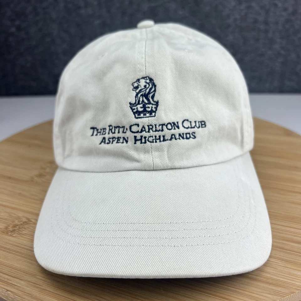The Ritz Carlton Club Aspen Highlands Hat Cap Strapback OSFM Beige Colorado - Image 2 of 4