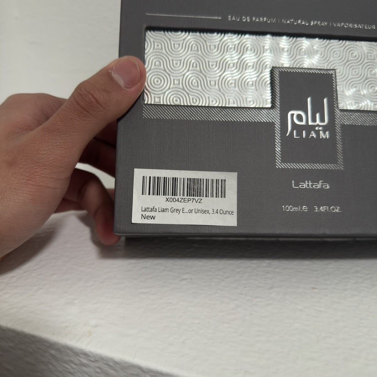 Lattafa Liam Grey EDP Spray 100 ml 3.4 oz Premium Men's Fragrance