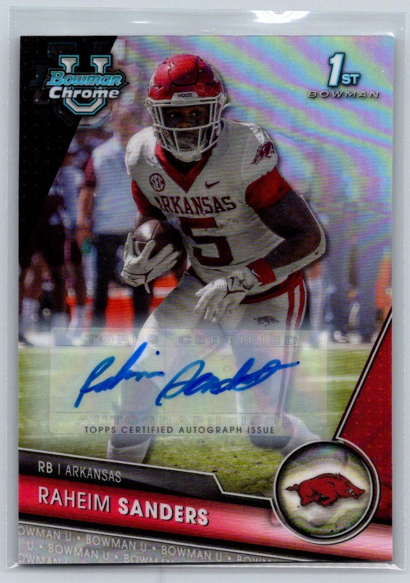 2023 Bowman University Chrome - Autographs Raheim Sanders #24 Refractor /499
