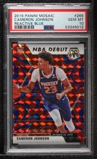 2019-20 Mosaic NBA Debut Reactive Blue Prizm Cameron Johnson PSA 10 GEM MT 19bk