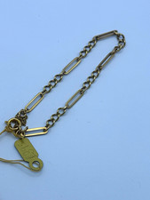 9ct yellow gold paperchain style link bracelet Ladies