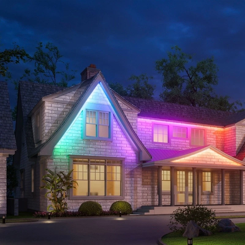 Tira de luz LED RGBIC impermeable 32,8 pies control inteligente exterior patio jardín nueva Foto 4 de 4