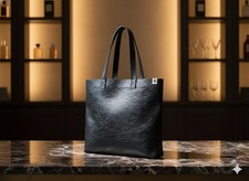 BAPE Camo Embossed Leather Tote Bag Black 2016 Gift Rare NWT