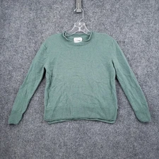 Rachel Zoe Sweater Womens S Small Green Long Sleeve 2 Ply Cashmere Pullover