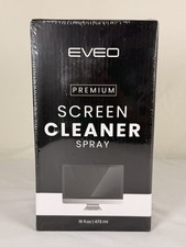 Eveo Premium Screen Cleaner Spray Kit w/ Microfiber Cloth 16oz New 