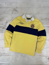 Vintage Polo Ralph Lauren Rugby Long Sleeve Striped Shirt Men Sz L yellow