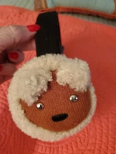  COACH Bear Face Shearling Ear Muffs One Size Earwarmers Winter