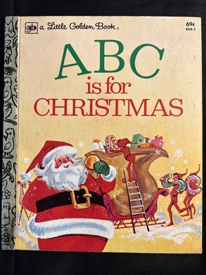 Vintage A Little Golden Book ABC Is For Christmas 454-1 1979 #3964