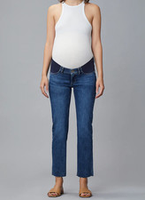 🌟 DL1961 🌟 PATTI STRAIGHT LEG MATERNITY STRETCH JEANS DARK WASH SZ 30