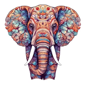 Elephant Safari Self Adhesive Vinyl Sticker
